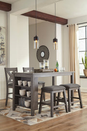 Caitbrook Gray 5 - Piece Counter Height Set - DMV FurnitureCounter Height Set