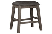 Caitbrook Gray Counter Height Upholstered Bar Stool (Set of 2) - DMV FurnitureBarstool