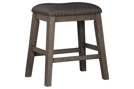 Caitbrook Gray Counter Height Upholstered Bar Stool (Set of 2) - DMV FurnitureBarstool