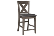 Caitbrook Gray Counter Height Upholstered Bar Stool (Set of 2) - DMV FurnitureBarstool