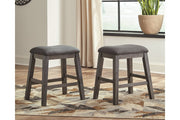 Caitbrook Gray Counter Height Upholstered Bar Stool (Set of 2) - DMV FurnitureBarstool