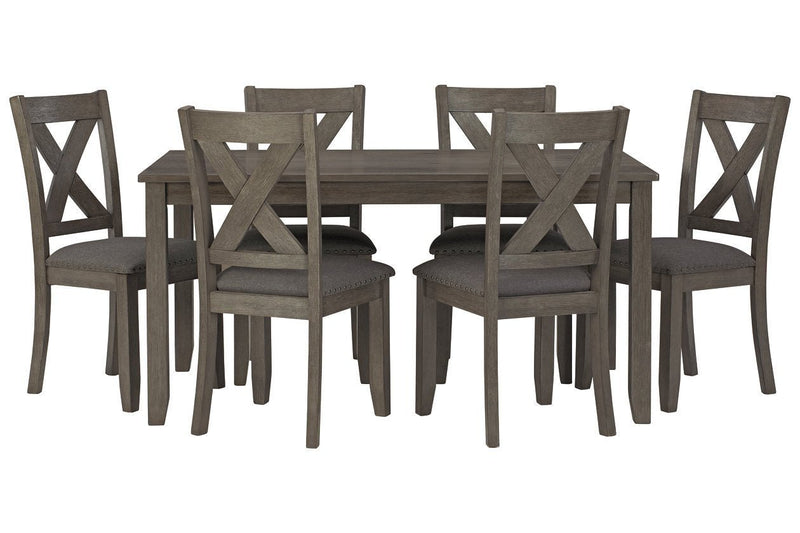 Caitbrook Gray Dining Table and Chairs (Set of 7) - DMV FurnitureDining Table