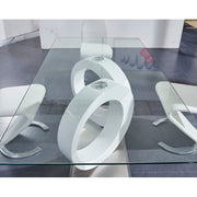 Calgary Gray Glass Top Table & PU Chair Dining Set - DMV FurnitureDining Room Set