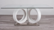Calgary Gray Glass Top Table & PU Chair Dining Set - DMV FurnitureDining Room Set