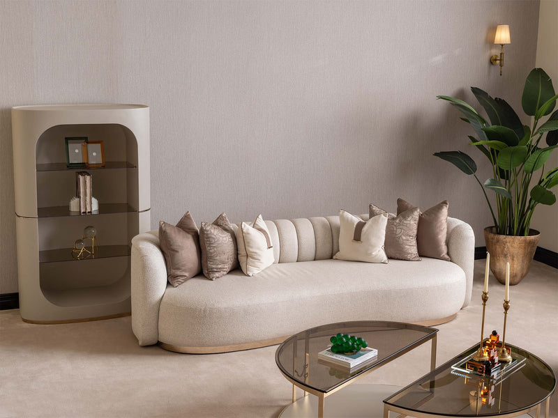 Calista 4-pieces (2 Four Seater Sofa &  2 Chair) Livingroom in Cream - 200-GAB-CAL-4411