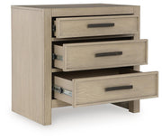Calmoro California King Bookcase Bed with Mirrored Dresser and 2 Nightstands in Gray - PKG021396