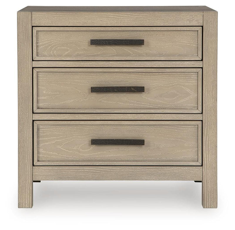 Calmoro California King Bookcase Bed with Mirrored Dresser and 2 Nightstands in Gray - PKG021396