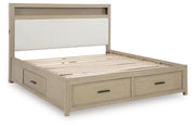 Calmoro Gray California King Bookcase Bed - B602B9