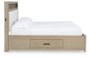 Calmoro Gray King Bookcase Bed - B602B8