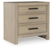 Calmoro Queen Bookcase Bed with Mirrored Dresser and Nightstand in Gray - PKG021319