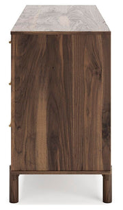 Calverson Full Platform Bed, Dresser, Chest and 2 Nightstands in Mocha - PKG017837