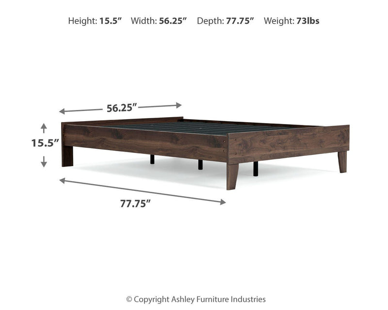 Calverson Full Platform Bed, Dresser, Chest and 2 Nightstands in Mocha - PKG017837