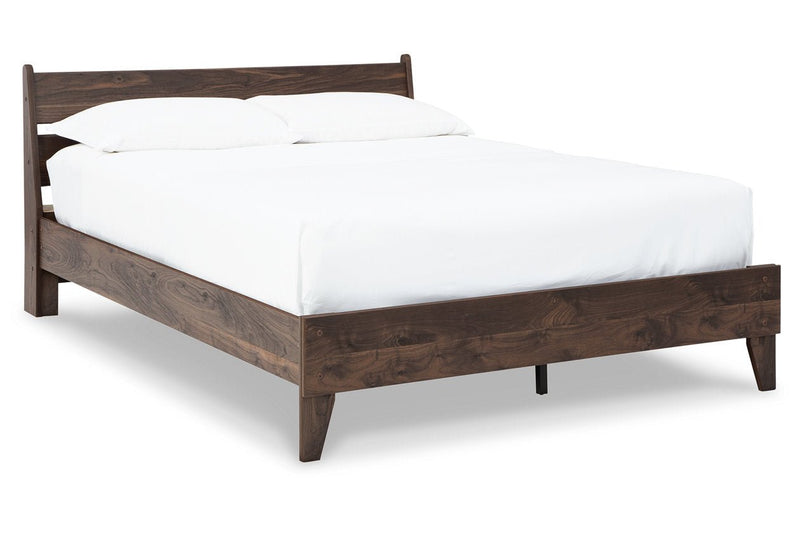 Calverson Mocha Queen Panel Platform Bed - DMV FurnitureQueen Bed