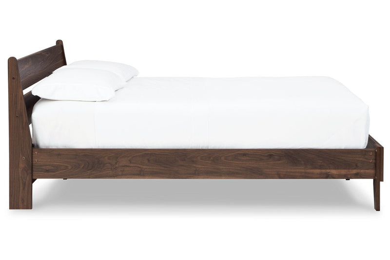 Calverson Mocha Queen Panel Platform Bed - DMV FurnitureQueen Bed
