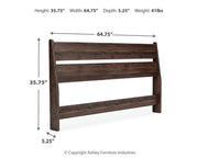 Calverson Queen Panel Headboard, Dresser and 2 Nightstands in Mocha - PKG017861