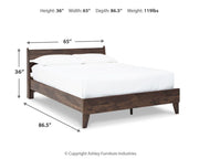 Calverson Queen Panel Platform Bed, Dresser and Chest in Mocha - PKG017863