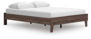 Calverson Queen Platform Bed, Dresser, Chest and Nightstand in Mocha - PKG017853