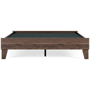 Calverson Queen Platform Bed with Mattress in Mocha - PKG018343
