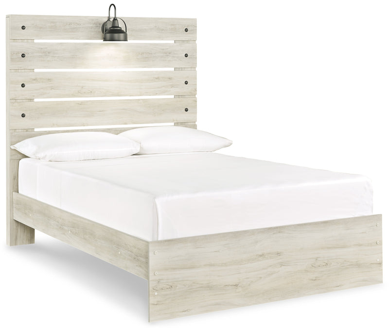 Cambeck Full Panel Bed with Dresser in Whitewash - PKG003037