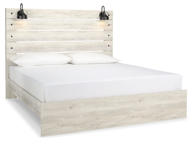 Cambeck King Panel Bed with Dresser and Nightstand in Whitewash - PKG019213