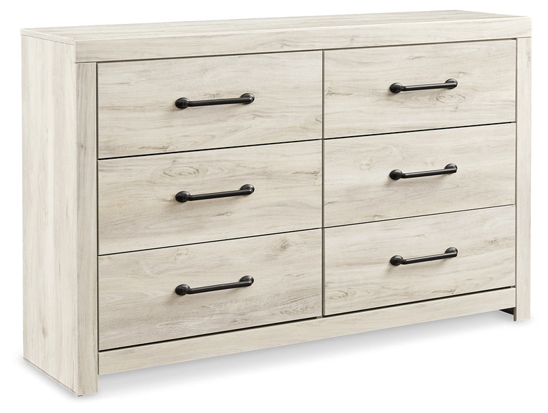 Cambeck King Panel Bed with Dresser and Nightstand in Whitewash - PKG019213