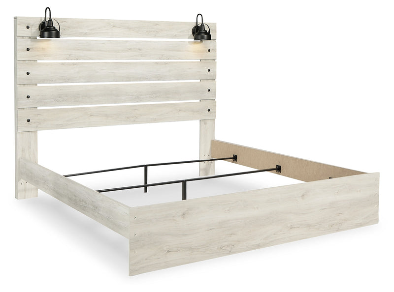 Cambeck King Panel Bed with Dresser and Nightstand in Whitewash - PKG019213