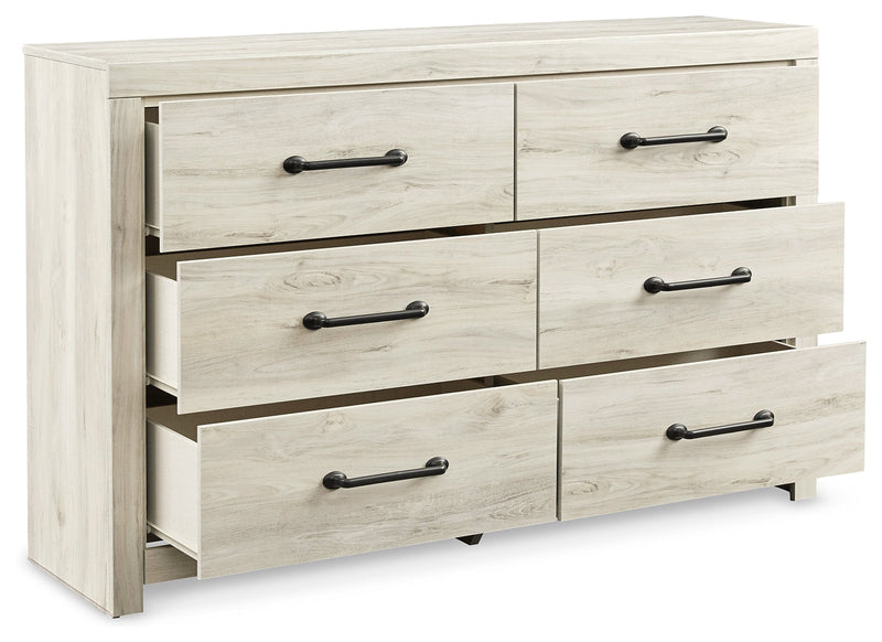 Cambeck King Panel Bed with Dresser and Nightstand in Whitewash - PKG019213