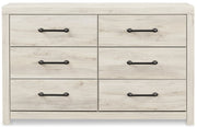 Cambeck King Panel Headboard Bed with Dresser in Whitewash - PKG002966