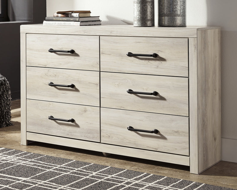 Cambeck Queen Panel Bed with Dresser in Whitewash - PKG003063