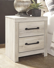 Cambeck Queen Panel Bed with Mirrored Dresser and 2 Nightstands in Whitewash - PKG003082