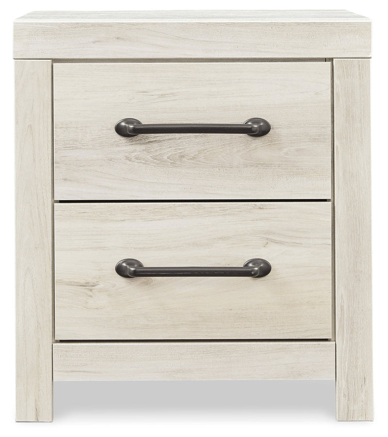 Cambeck Queen Panel Bed with Mirrored Dresser, Chest and 2 Nightstands in Whitewash - PKG003085
