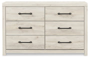 Cambeck Queen Panel Headboard Bed with Dresser in Whitewash - PKG002957