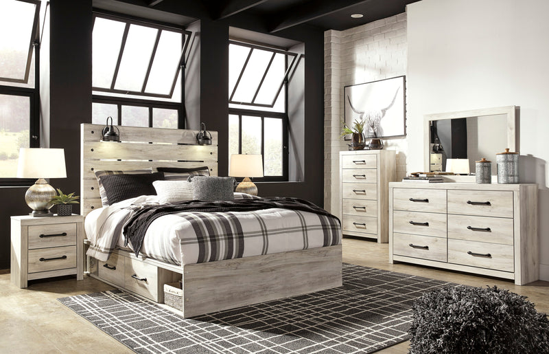 Cambeck Whitewash Double Side Storage Platform Bedroom Set - DMV FurnitureBedroom Set