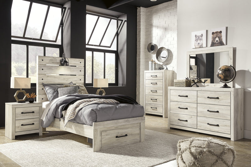 Cambeck Whitewash Full Footboard Storage Bedroom Set - DMV FurnitureYouth Bedroom Set