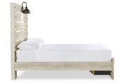 Cambeck Whitewash Full Panel Bed with 2 Storage Drawers - DMV FurnitureFull Bed