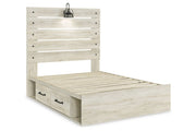 Cambeck Whitewash Full Panel Bed with 4 Storage Drawers - DMV FurnitureFull Bed