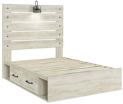 Cambeck Whitewash Full Side Storage Platform Bed - DMV FurnitureFull Bed