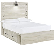 Cambeck Whitewash Full Side Storage Platform Bed - DMV FurnitureFull Bed