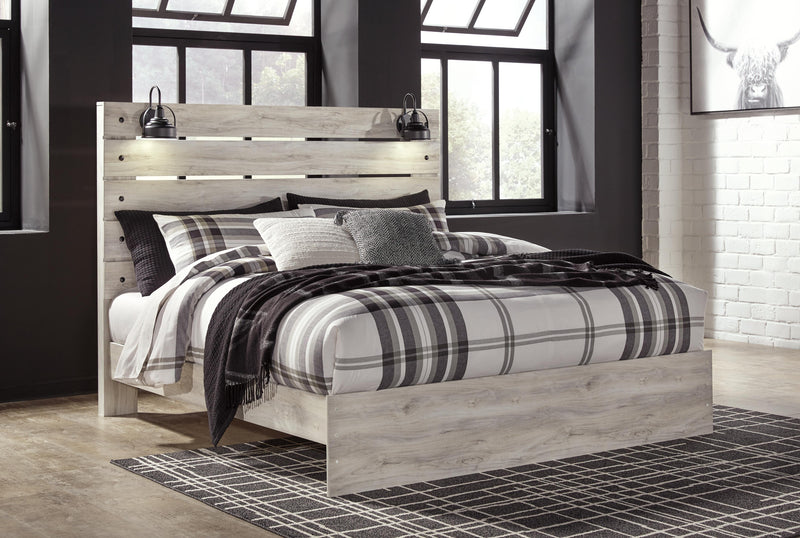 Cambeck Whitewash King Panel Bed, Dresser and 2 Nightstands - B192B117