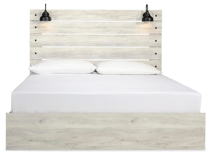 Cambeck Whitewash King Panel Bed, Dresser, Chest and 2 Nightstands - B192B112