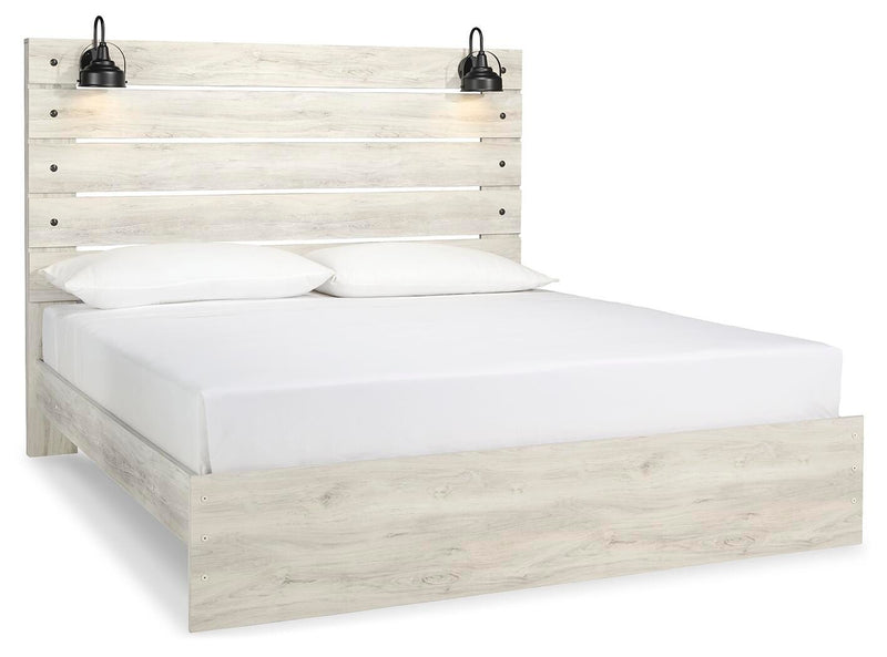 Cambeck Whitewash King Panel Bed, Dresser, Chest and 2 Nightstands - B192B112
