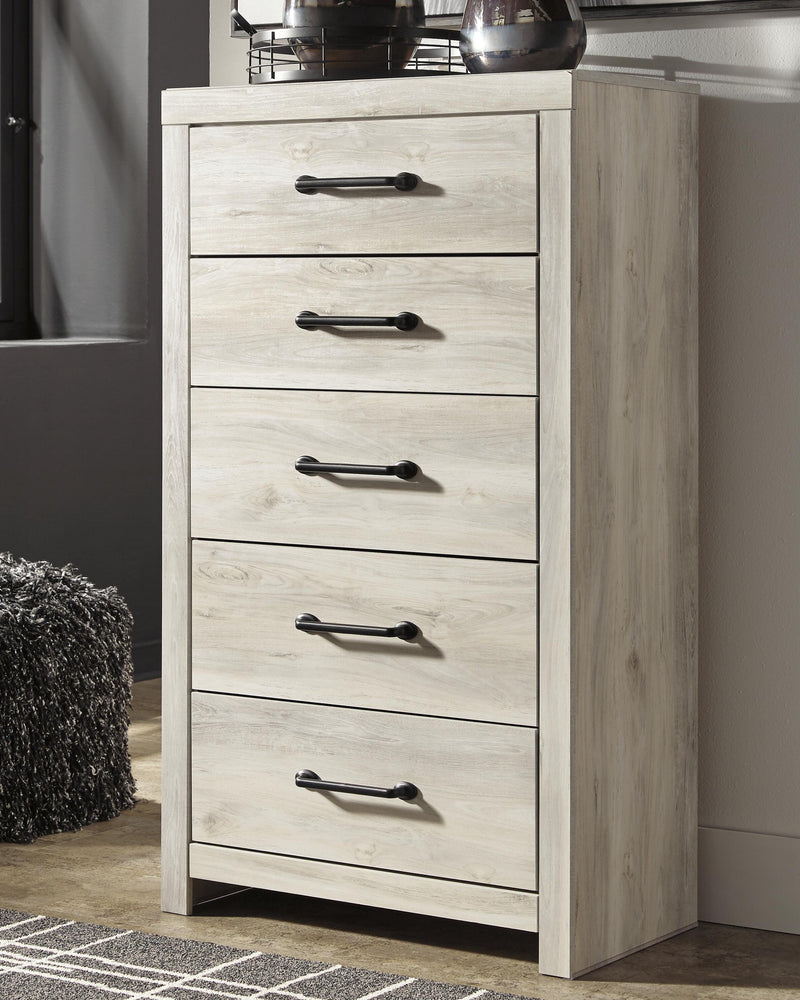 Cambeck Whitewash King Panel Bed, Dresser, Chest and 2 Nightstands - B192B112