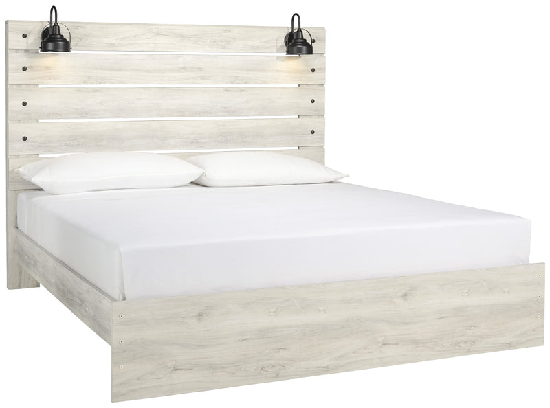 Cambeck Whitewash King Panel Bed - DMV FurnitureKing Bed