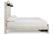 Cambeck Whitewash King Panel Bed with 2 Storage Drawers - DMV FurnitureKing Bed
