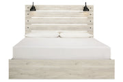 Cambeck Whitewash King Panel Bed with 4 Storage Drawers - DMV FurnitureKing Bed