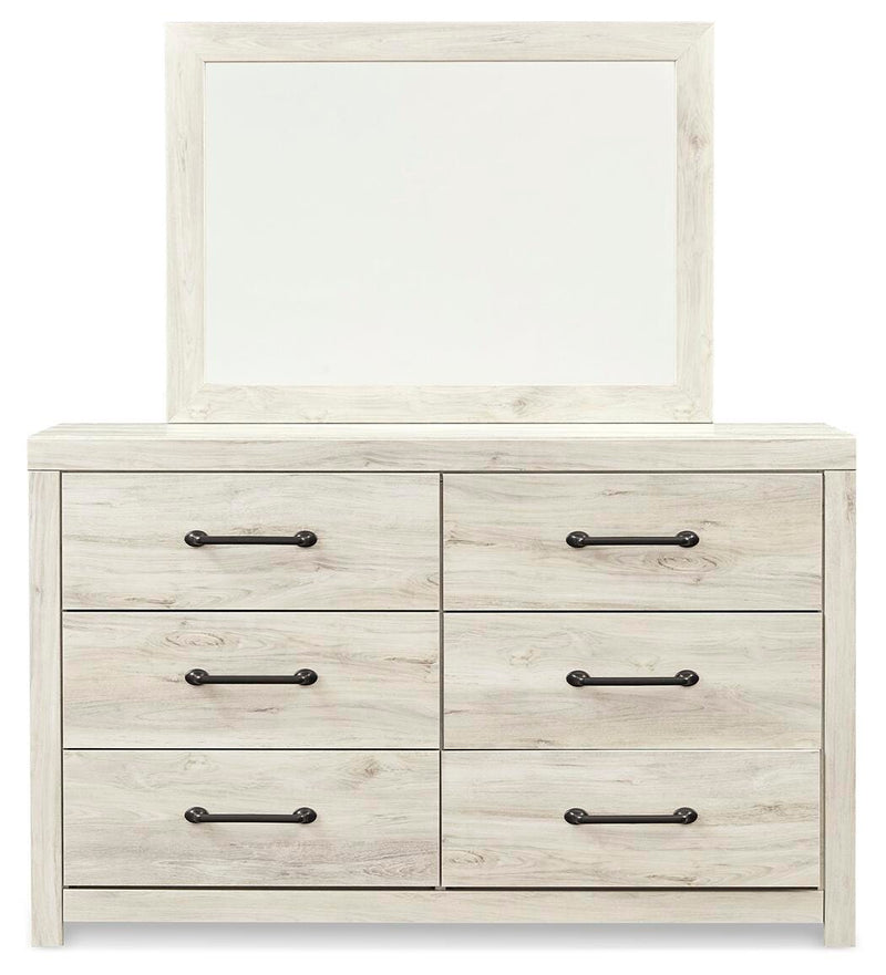 Cambeck Whitewash King Storage Bed, 2 Dressers, Mirror, and 2 Nightstands - B192B104