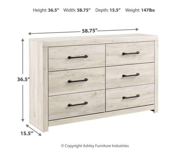 Cambeck Whitewash King Storage Bed, Dresser, Chest and 2 Nightstands - B192B107