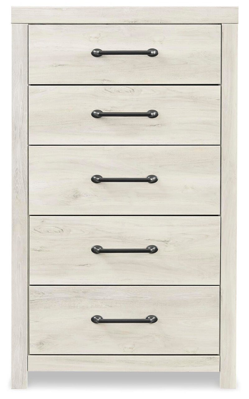 Cambeck Whitewash King Storage Bed, Dresser, Chest and 2 Nightstands - B192B107