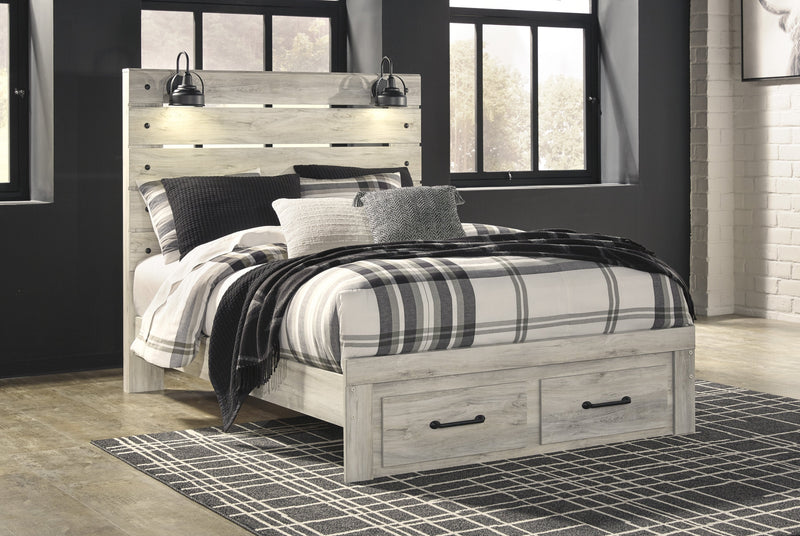 Cambeck Whitewash Queen Footboard Storage Bed - DMV FurnitureQueen Bed