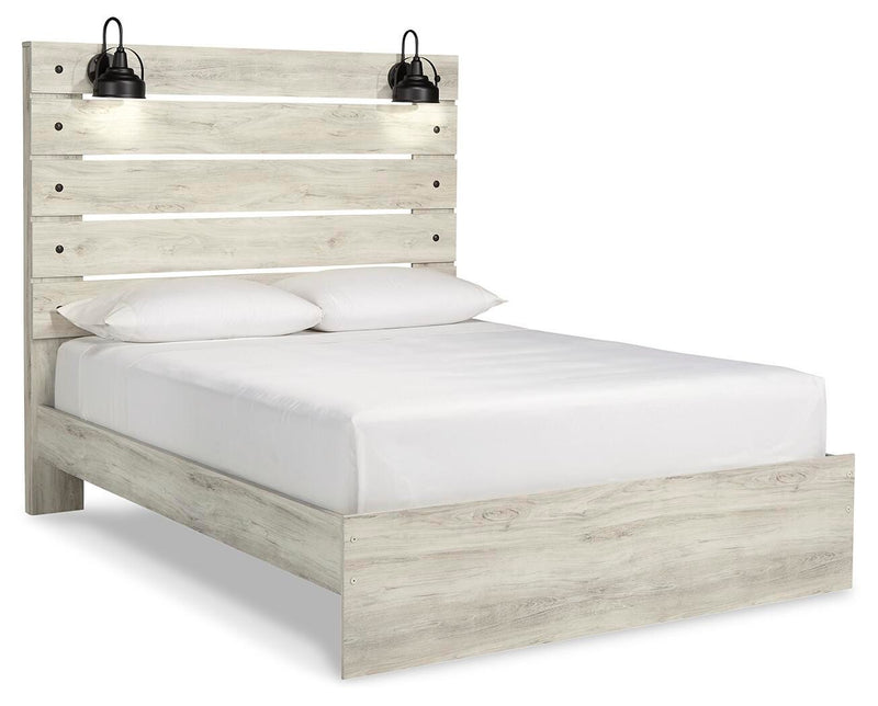 Cambeck Whitewash Queen Panel Bed and Chest - B192B121